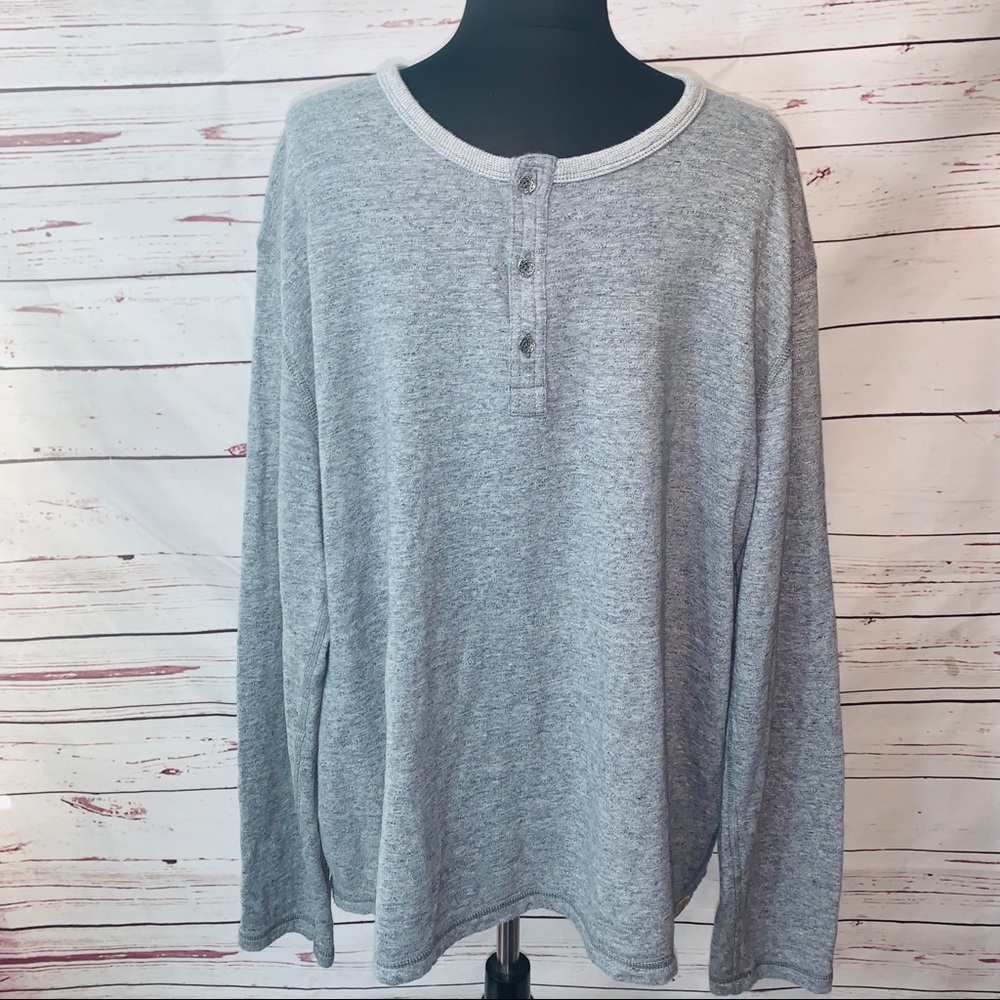 Lucky Brand X-L Sweater 3 Button Henley Pullover.